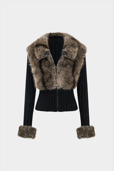 EXCLUSIVE FUR SWEATER - BLACK