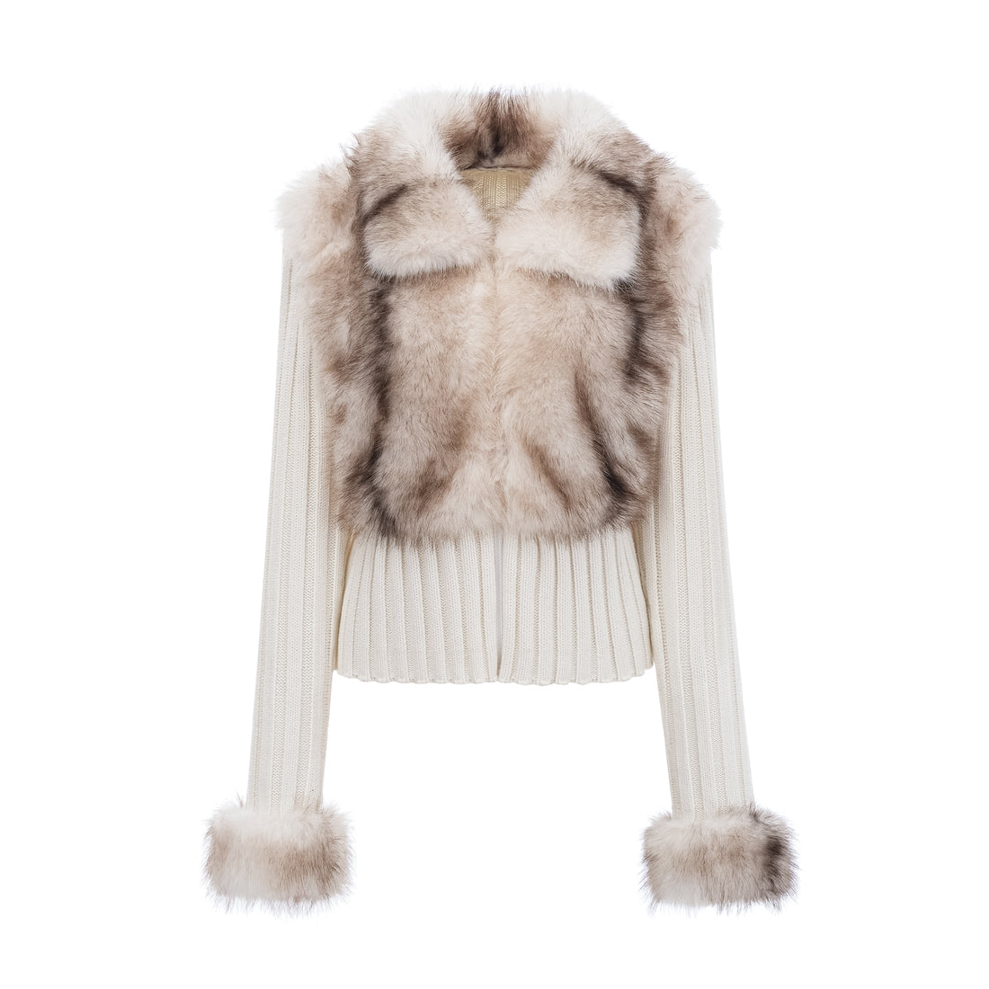 EXCLUSIVE FUR SWEATER - WHITE