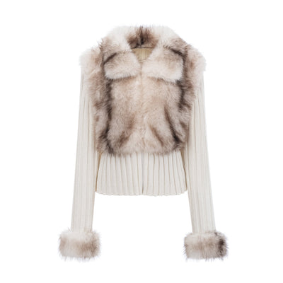 EXCLUSIVE FUR SWEATER - WHITE