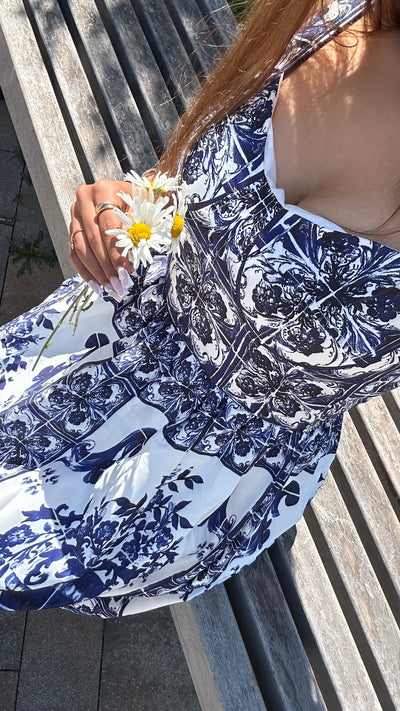 LAMOUR MINI DRESS - BLUE