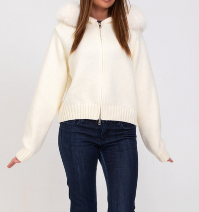 LAMOUR FUR JACKET- WHITE