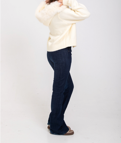LAMOUR FUR JACKET- WHITE
