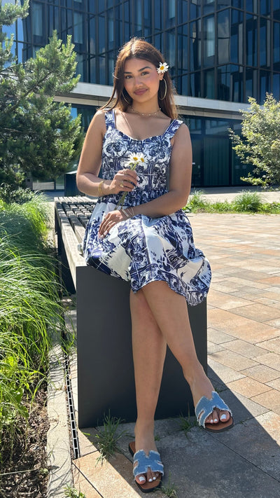 LAMOUR MINI DRESS - BLUE