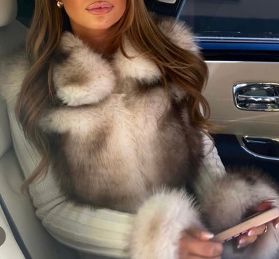 EXCLUSIVE FUR SWEATER - WHITE