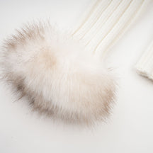 EXCLUSIVE FUR SWEATER - WHITE