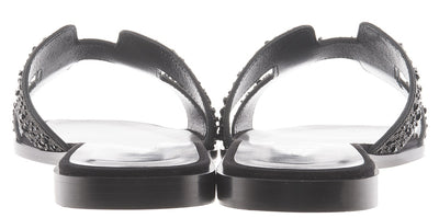 LAMOUR SANDAL - BLACK RHINESTONE