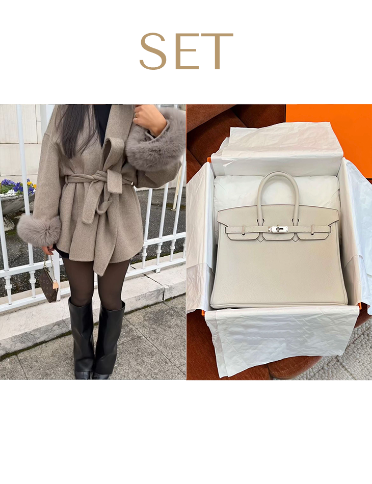 SET: COAT & HANDBAG